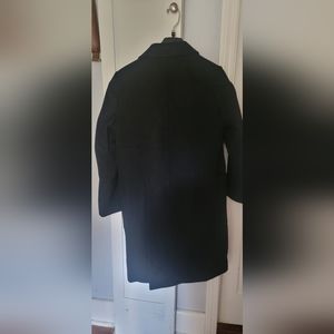 OAK Double Breasted Overcoat Black